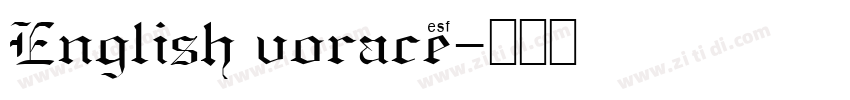 English vorace字体转换